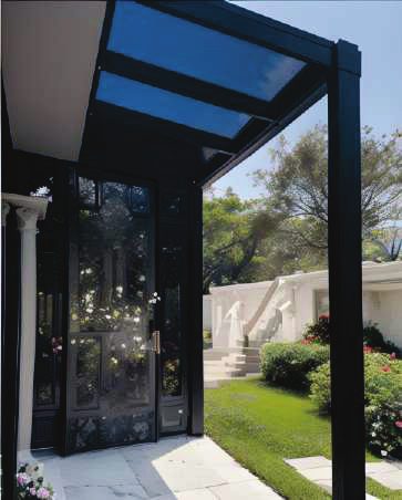 Auvent vitré d'entrée